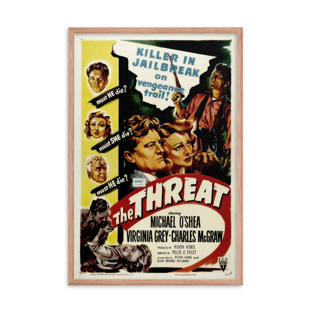 The Threat (1949) Red Frame 24″×36″ Movie Poster