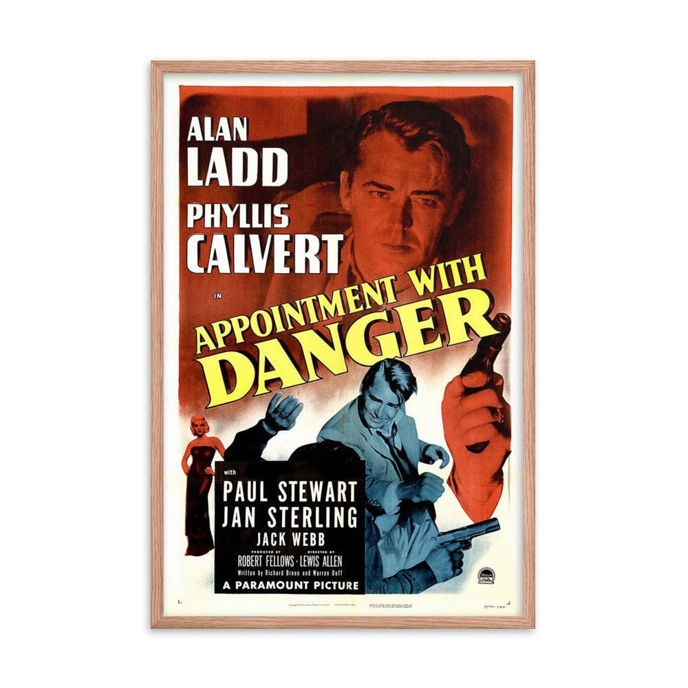 Appointment with Danger (1950) Red Frame 24″×36″ Movie Poster