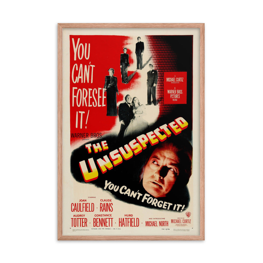 The Unsuspected (1947) Red Frame 24″×36″ Movie Poster