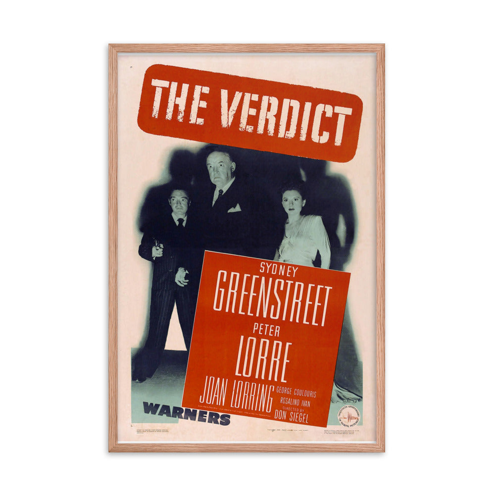 The Verdict (1946) Red Frame 24″×36″ Movie Poster