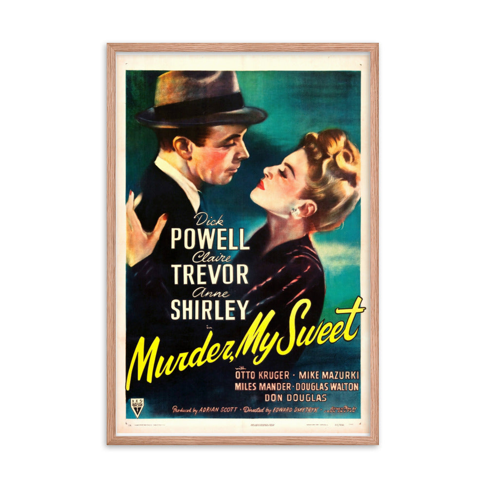 Murder, My Sweet (1944) Red Frame 24″×36″ Movie Poster