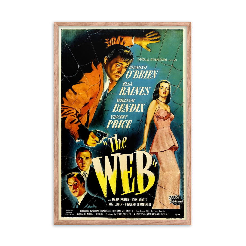 The Web (1947) Red Frame 24″×36″ Movie Poster