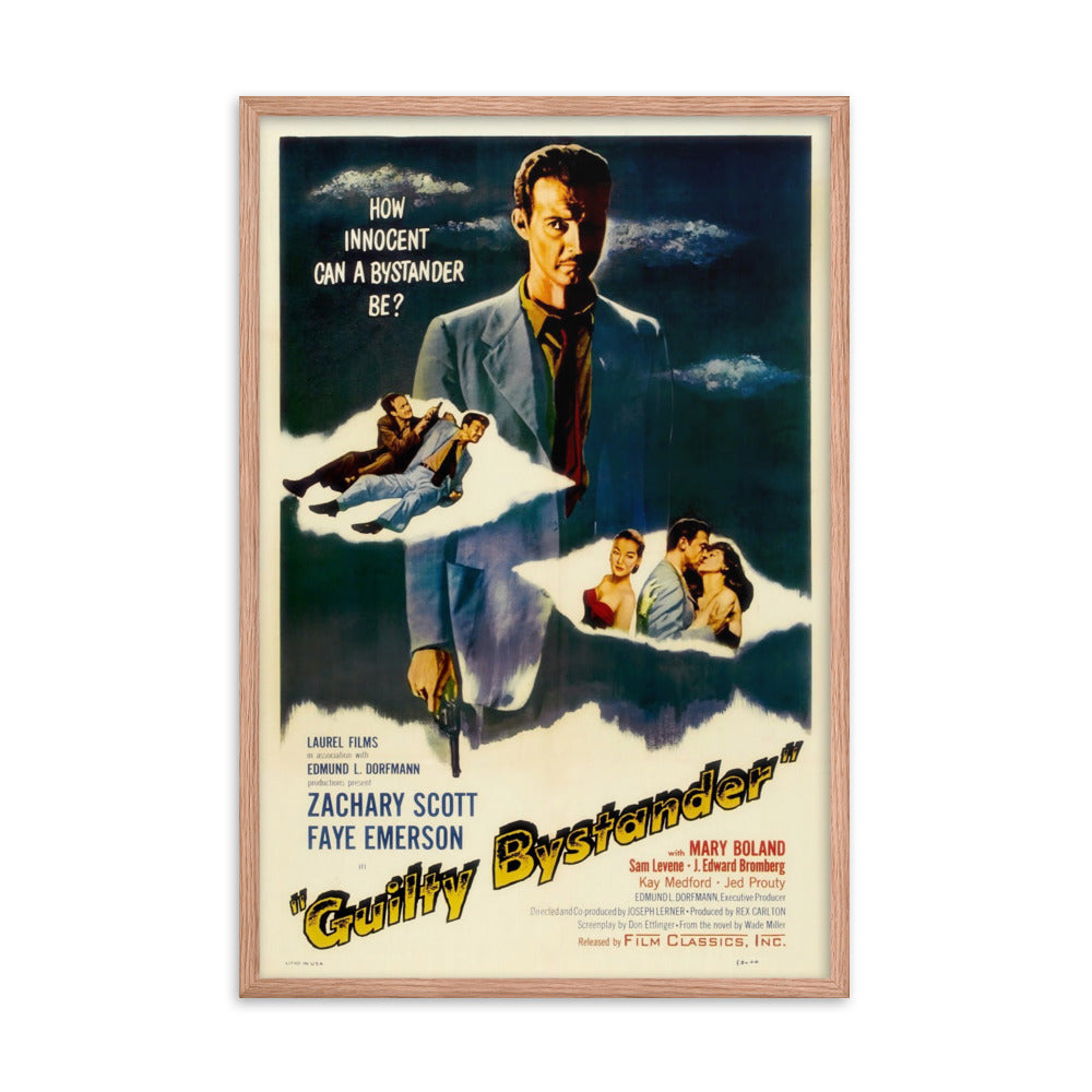 Guilty Bystander (1950) Red Frame 24″×36″ Movie Poster