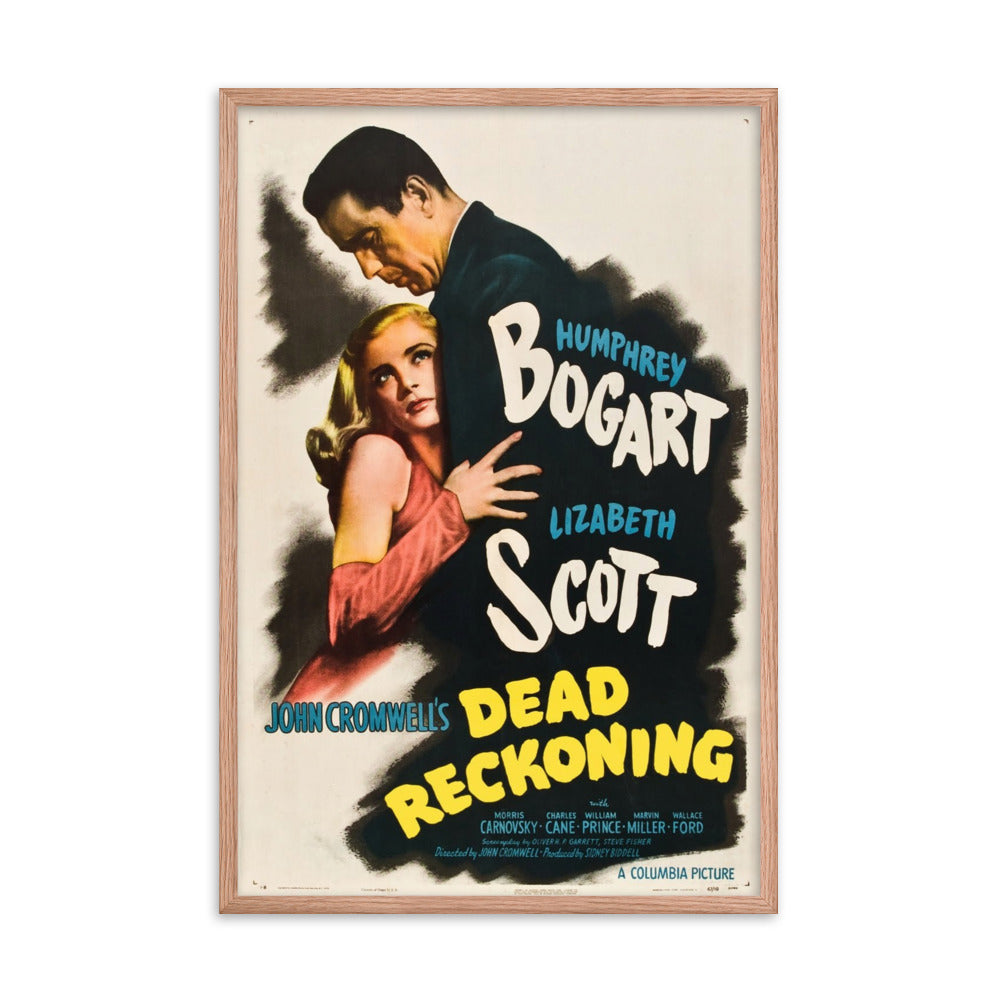 Dead Reckoning (1947) Red Frame 24″×36″ Movie Poster