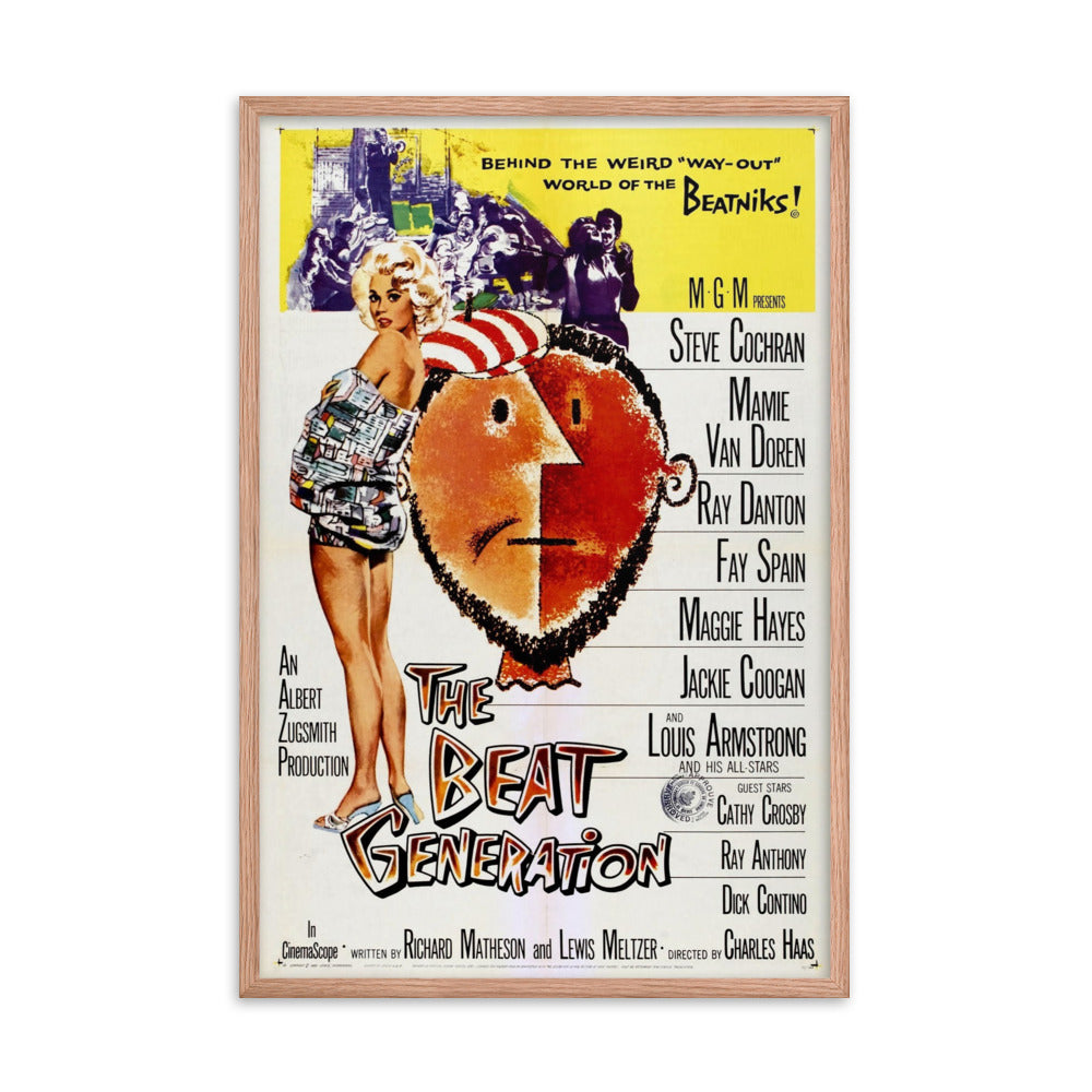 The Beat Generation (1959) Red Frame 24″×36″ Movie Poster