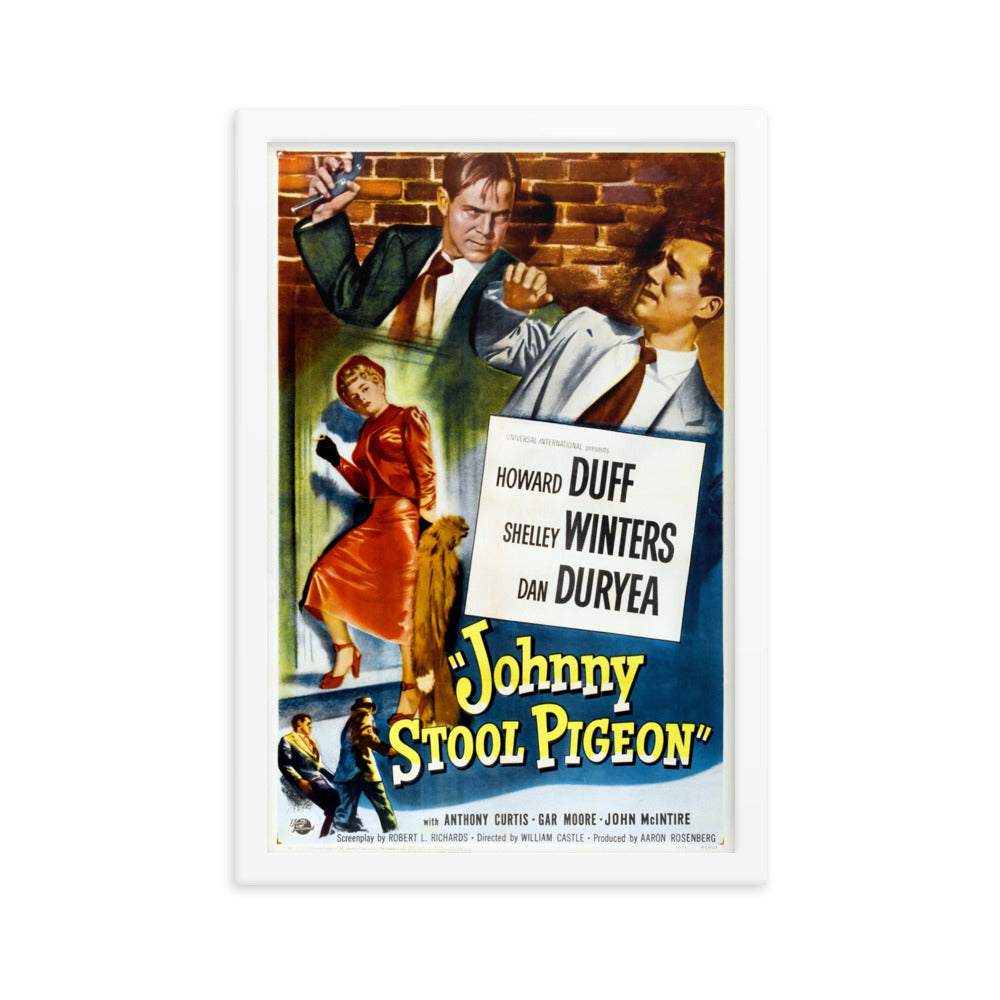 Johnny Stool Pigeon (1949) White Frame 12″×18″ Movie Poster