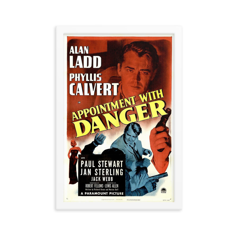 Appointment with Danger (1950) White Frame 12″×18″ Movie Poster