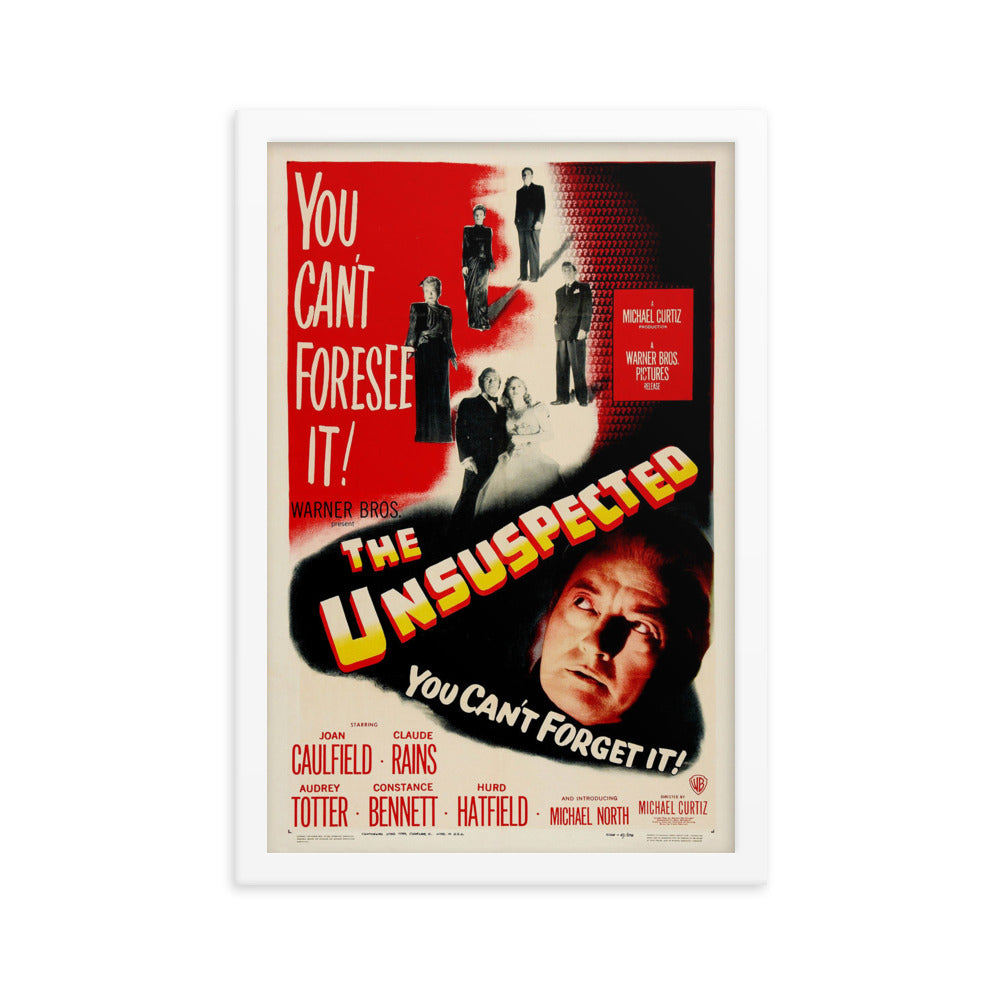 The Unsuspected (1947) White Frame 12″×18″ Movie Poster