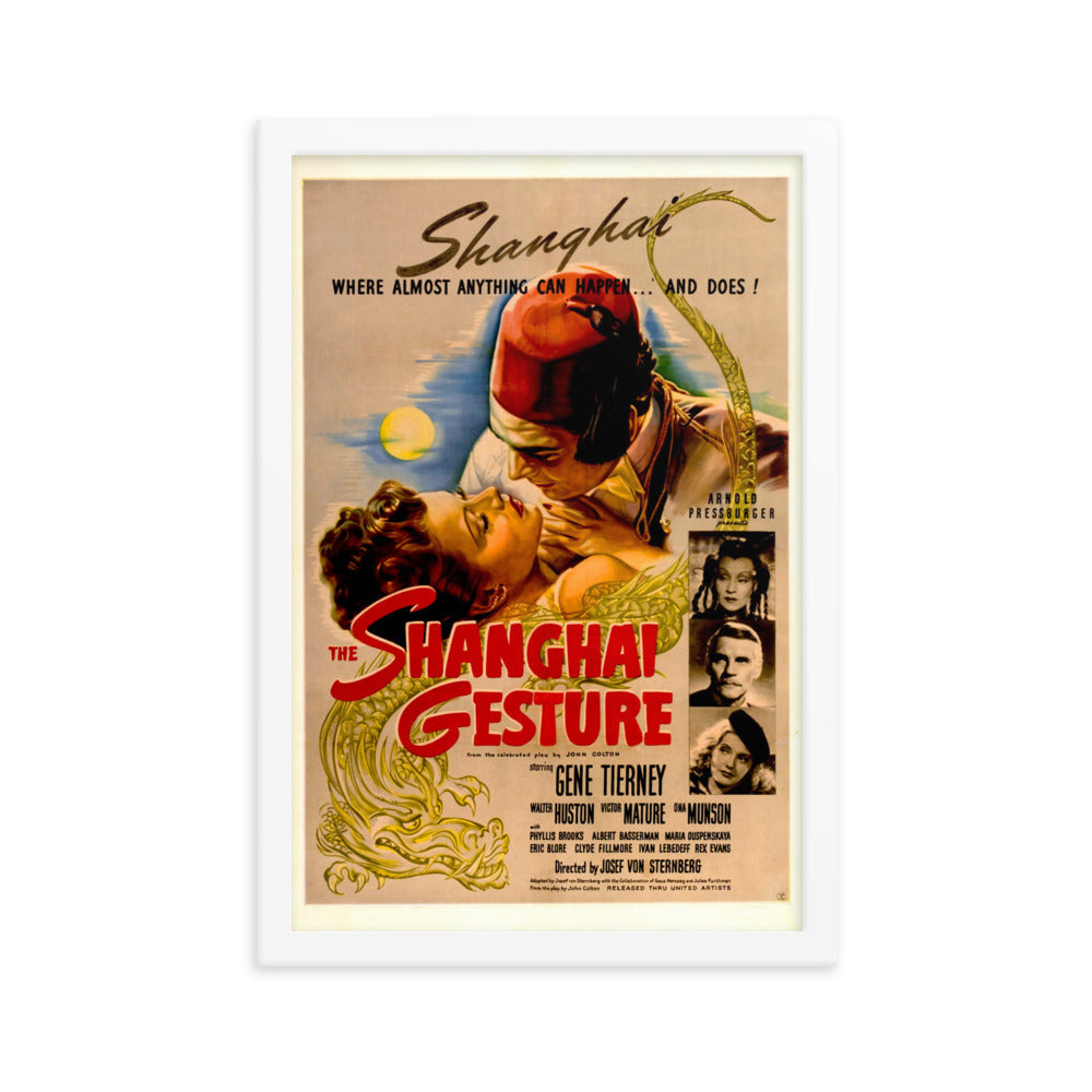 The Shanghai Gesture (1941) White Frame 12″×18″ Movie Poster
