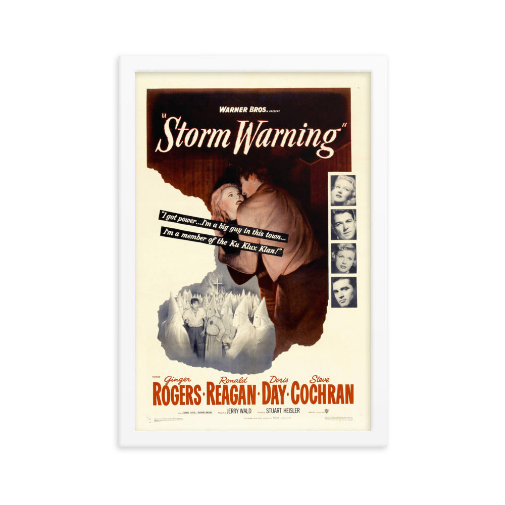 Storm Warning (1951) White Frame 12″×18″ Movie Poster