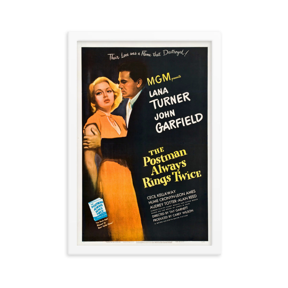 The Postman Always Rings Twice (1946) White Frame 12″×18″ Movie Poster