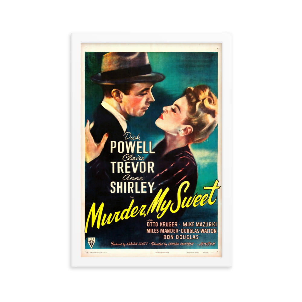 Murder, My Sweet (1944) White Frame 12″×18″ Movie Poster