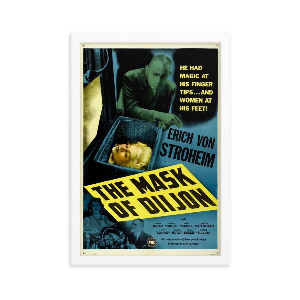 The Mask of Diijon (1946) White Frame 12″×18″ Movie Poster
