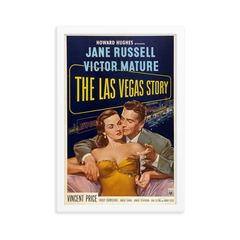 The Las Vegas Story (1952) White Frame 12″×18″ Movie Poster