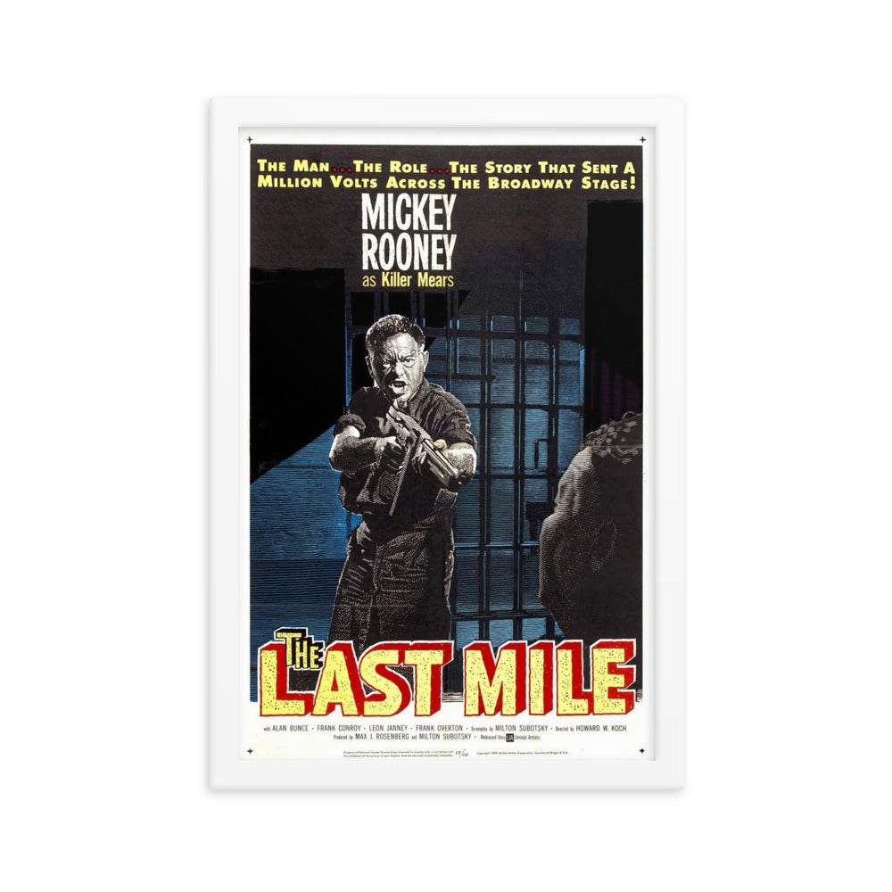 The Last Mile (1932) White Frame 12″×18″ Movie Poster