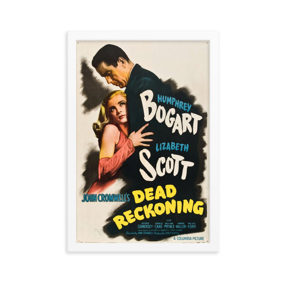Dead Reckoning (1947) White Frame 12″×18″ Movie Poster