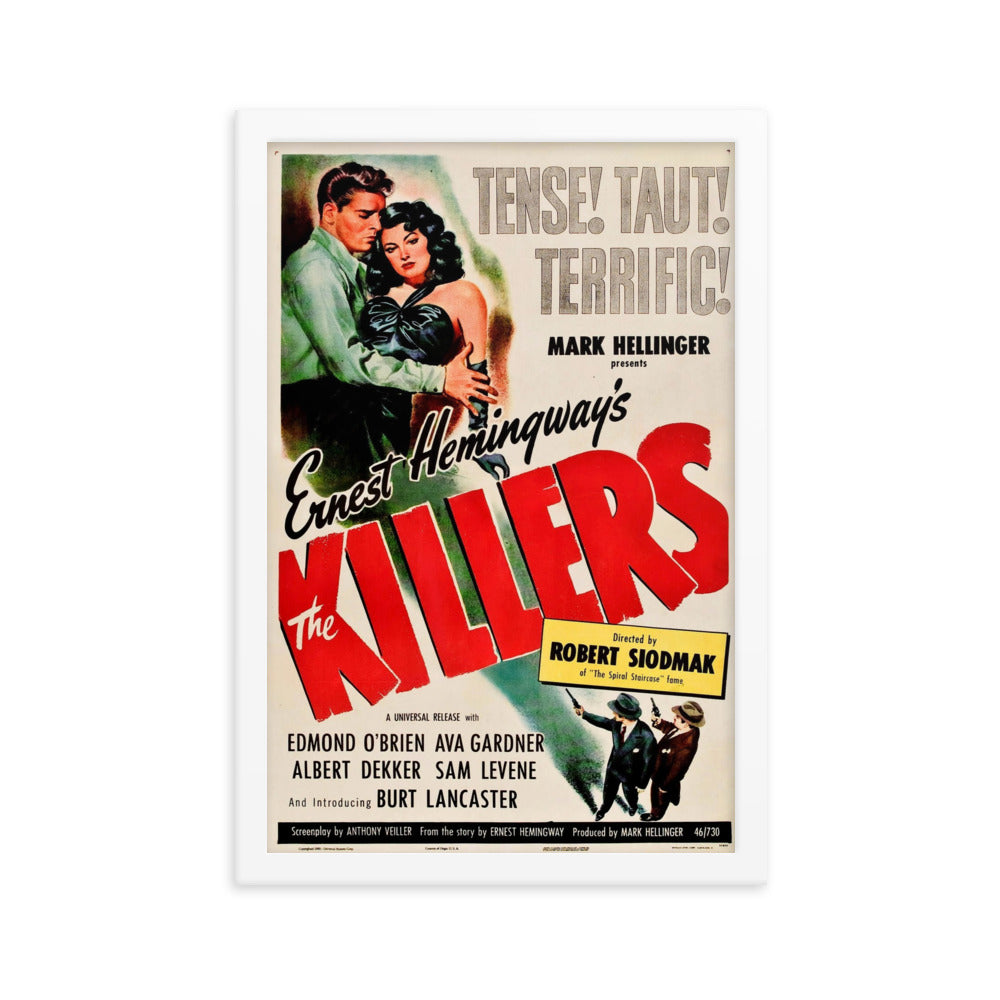 The Killers (1946) White Frame 12″×18″ Movie Poster