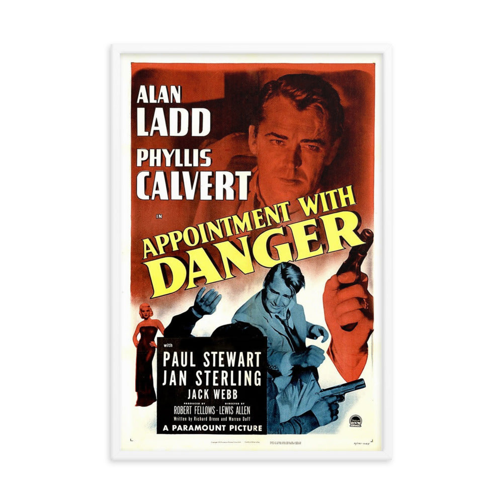 Appointment with Danger (1950) White Frame 24″×36″ Movie Poster