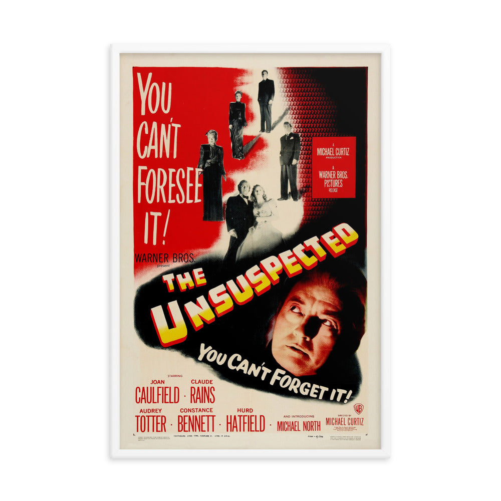 The Unsuspected (1947) White Frame 24″×36″ Movie Poster