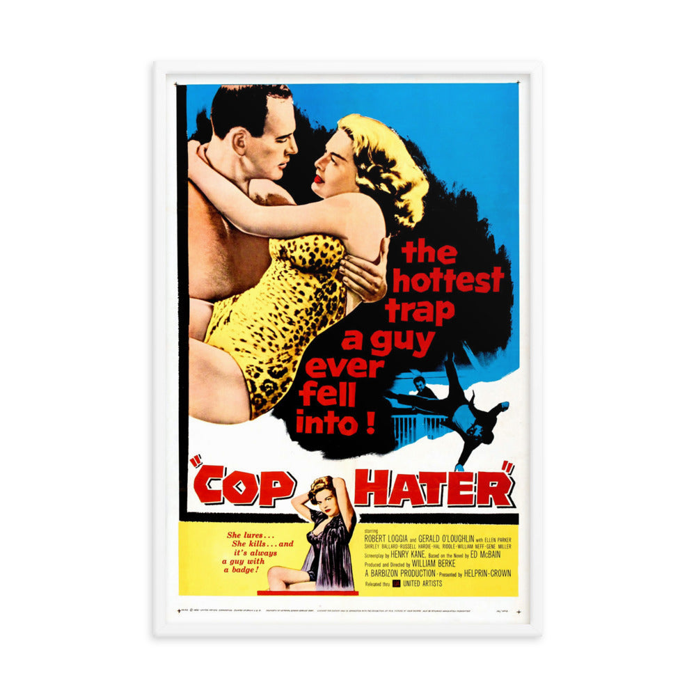 Cop Hater (1958) White Frame 24″×36″ Movie Poster