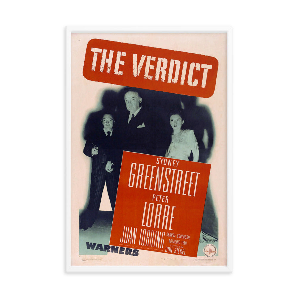 The Verdict (1946) White Frame 24″×36″ Movie Poster