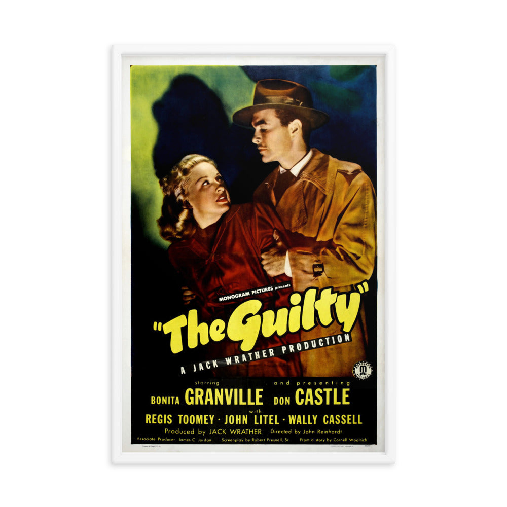 The Guilty (1947) White Frame 24″×36″ Movie Poster