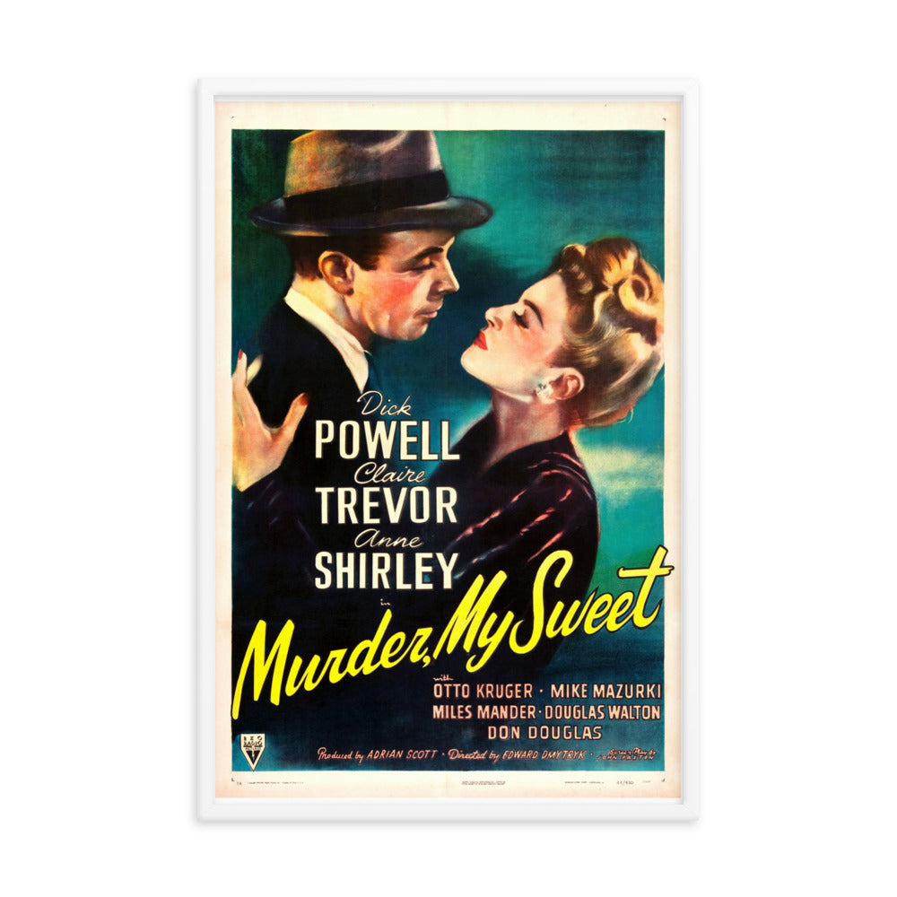 Murder, My Sweet (1944) White Frame 24″×36″ Movie Poster
