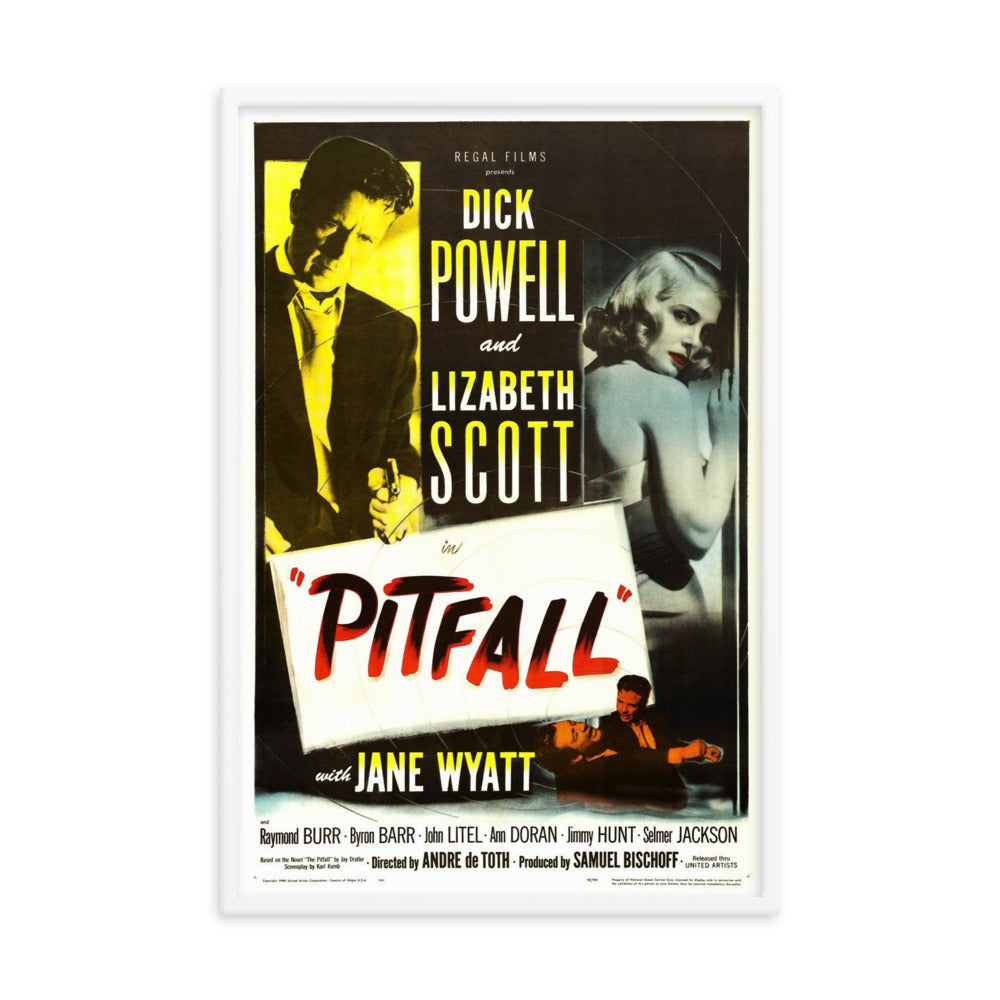 Pitfall (1948) White Frame 24″×36″ Movie Poster