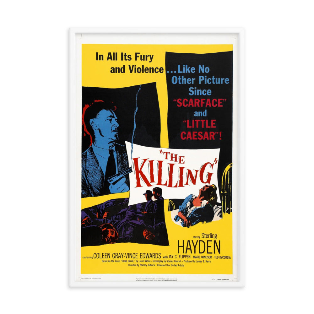 The Killing (1956) White Frame 24″×36″ Movie Poster