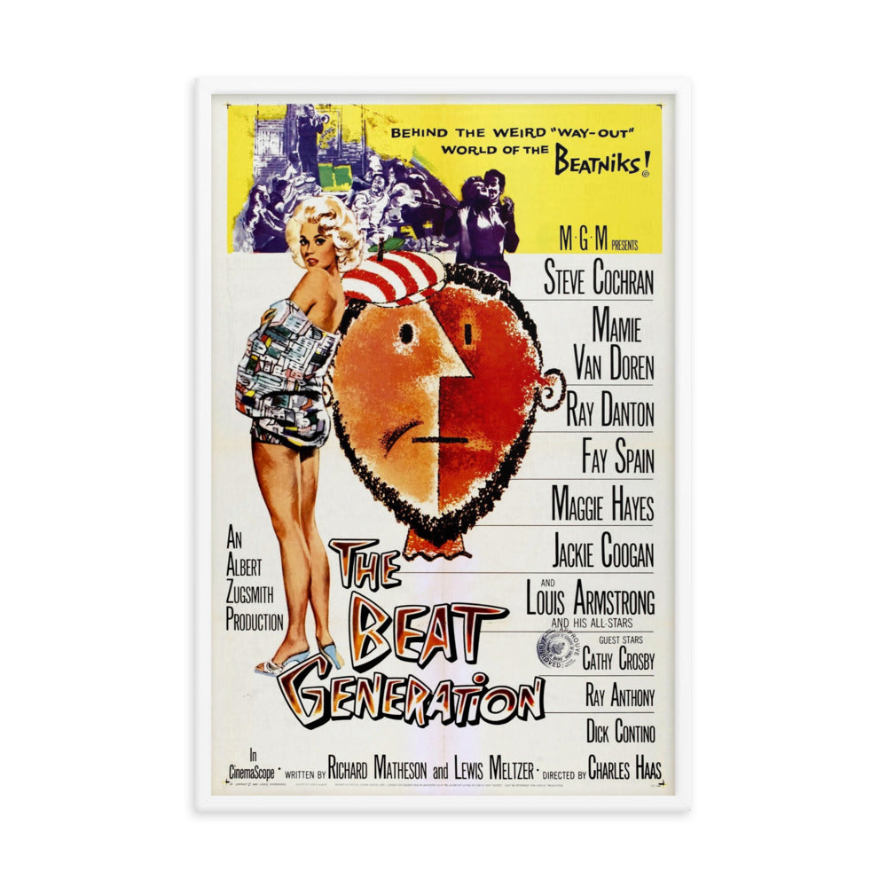 The Beat Generation (1959) White Frame 24″×36″ Movie Poster