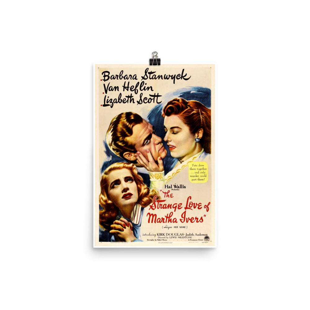 The Strange Love of Martha Ivers (1946) Movie Poster, 24×36 inches