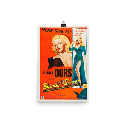 Yield to the Night / Blonde Sinner (1956) Movie Poster, 24×36 inches