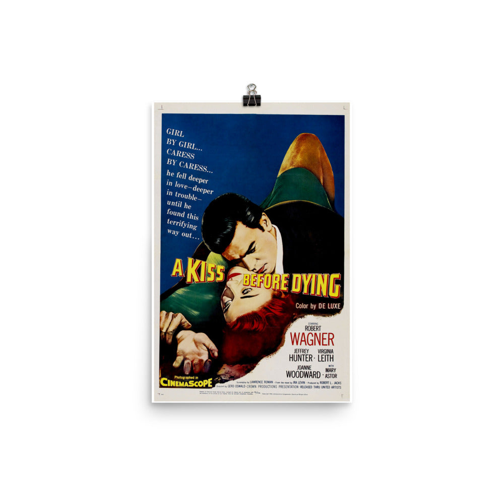 A Kiss Before Dying (1956) Movie Poster, 24×36 inches