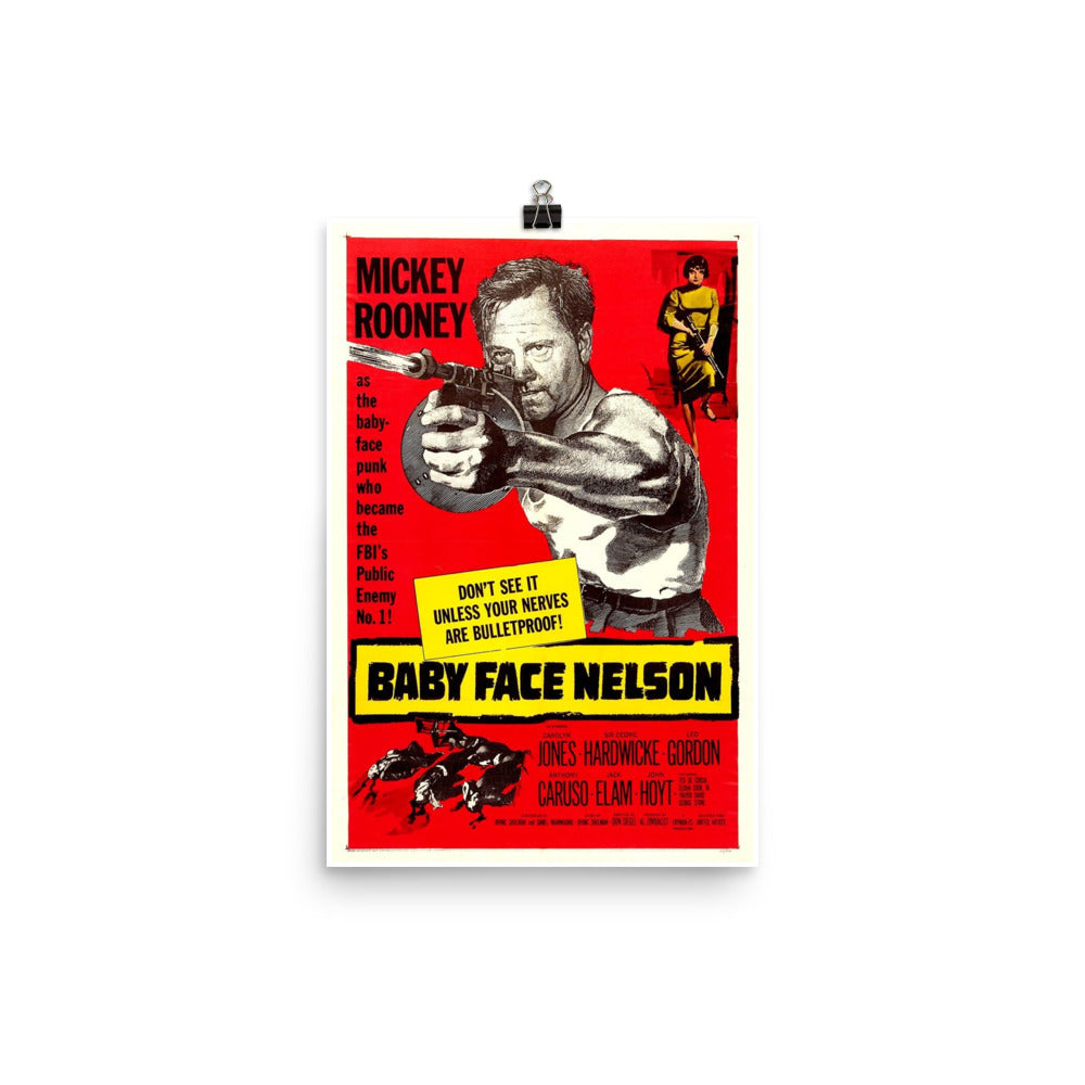 Baby Face Nelson (1957) Movie Poster, 24×36 inches