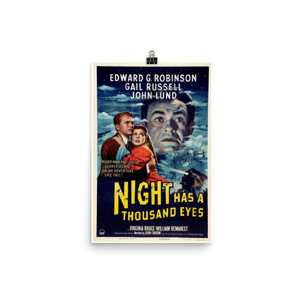 Night Has a Thousand Eyes (1948) Movie Poster, 24×36 inches