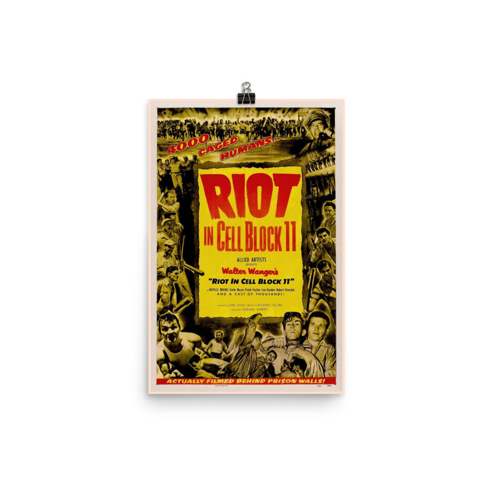 Riot in Cell Block 11 (1954) Movie Poster, 24×36 inches