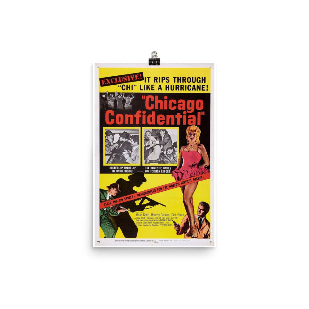 Chicago Confidential (1957) Movie Poster, 24×36 inches