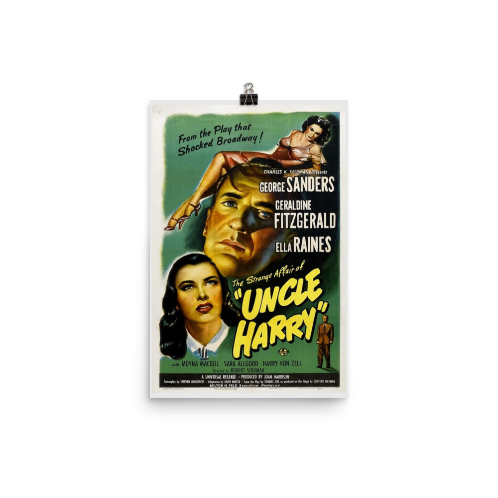 The Strange Affair of Uncle Harry (1945) Movie Poster, 24×36 inches