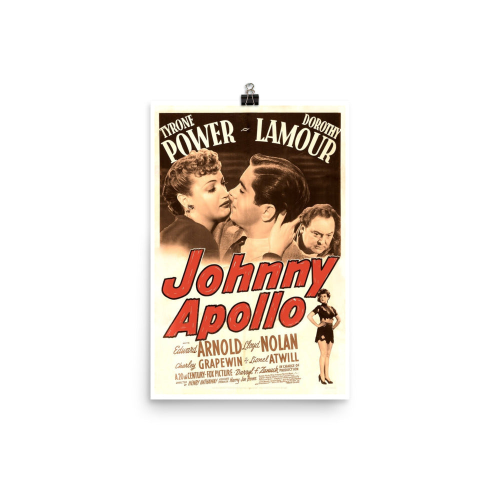 Johnny Apollo (1940) Movie Poster, 24×36 inches