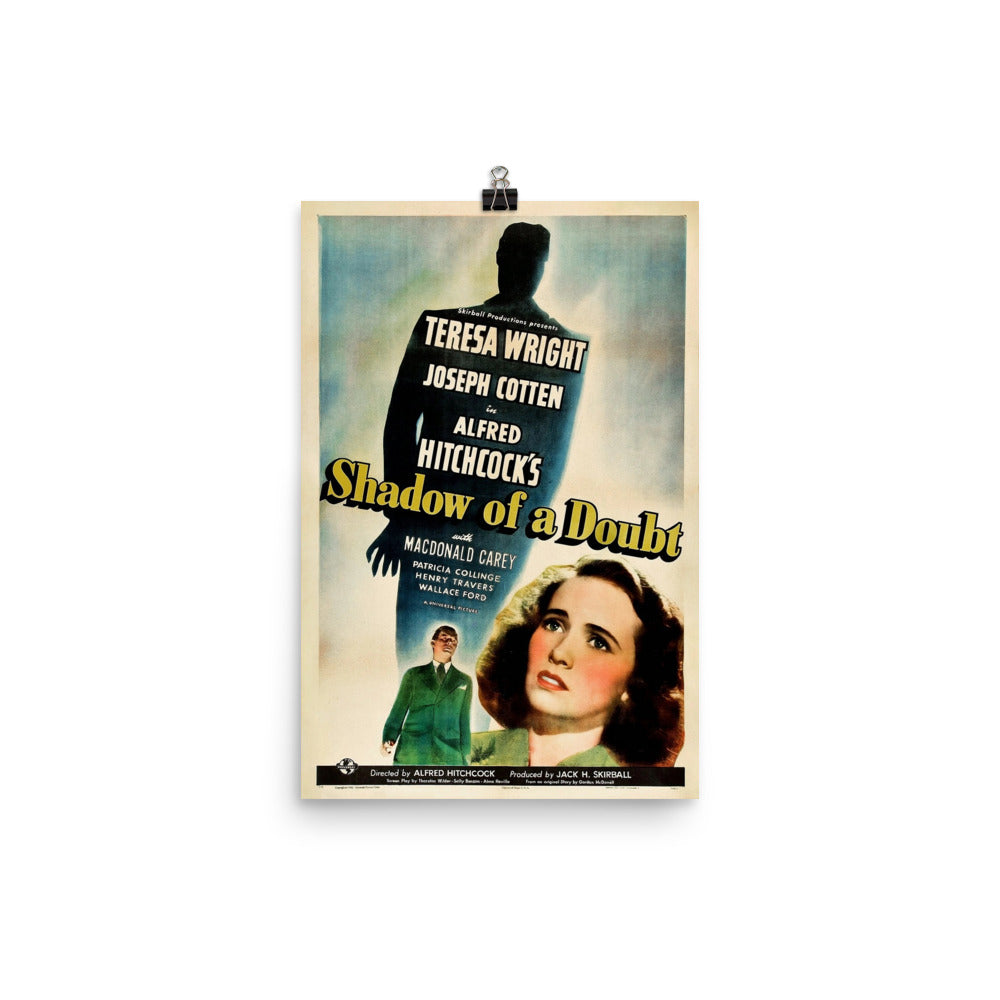 Shadow of a Doubt (1943) Movie Poster, 24×36 inches