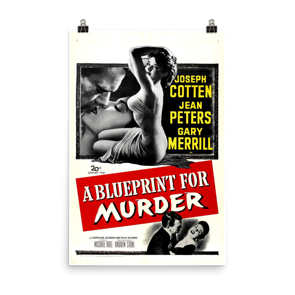 A Blueprint for Murder (1953) Movie Poster, 12×18 inches