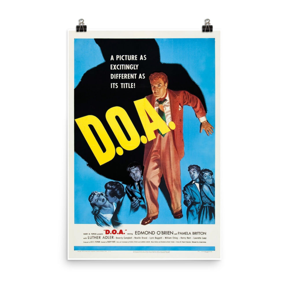 D.O.A. (1950) Movie Poster, 12×18 inches