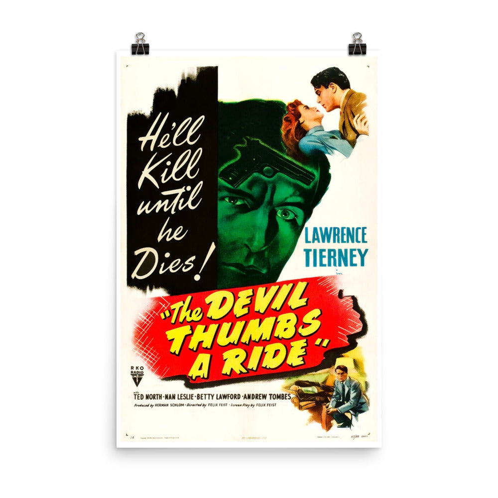 The Devil Thumbs a Ride (1947) Movie Poster, 12×18 inches