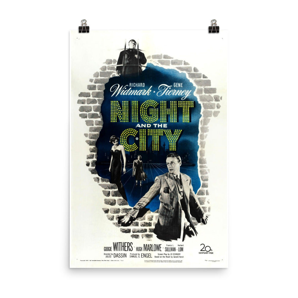 Night and the City (1950) Movie Poster, 12×18 inches