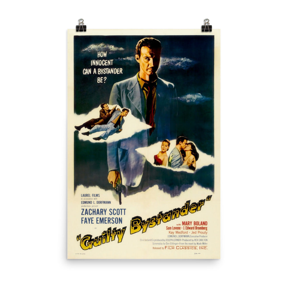 Guilty Bystander (1950) Movie Poster, 12×18 inches