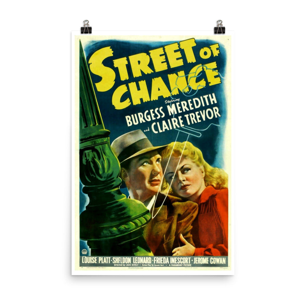 Street of Chance (1942) Movie Poster, 12×18 inches