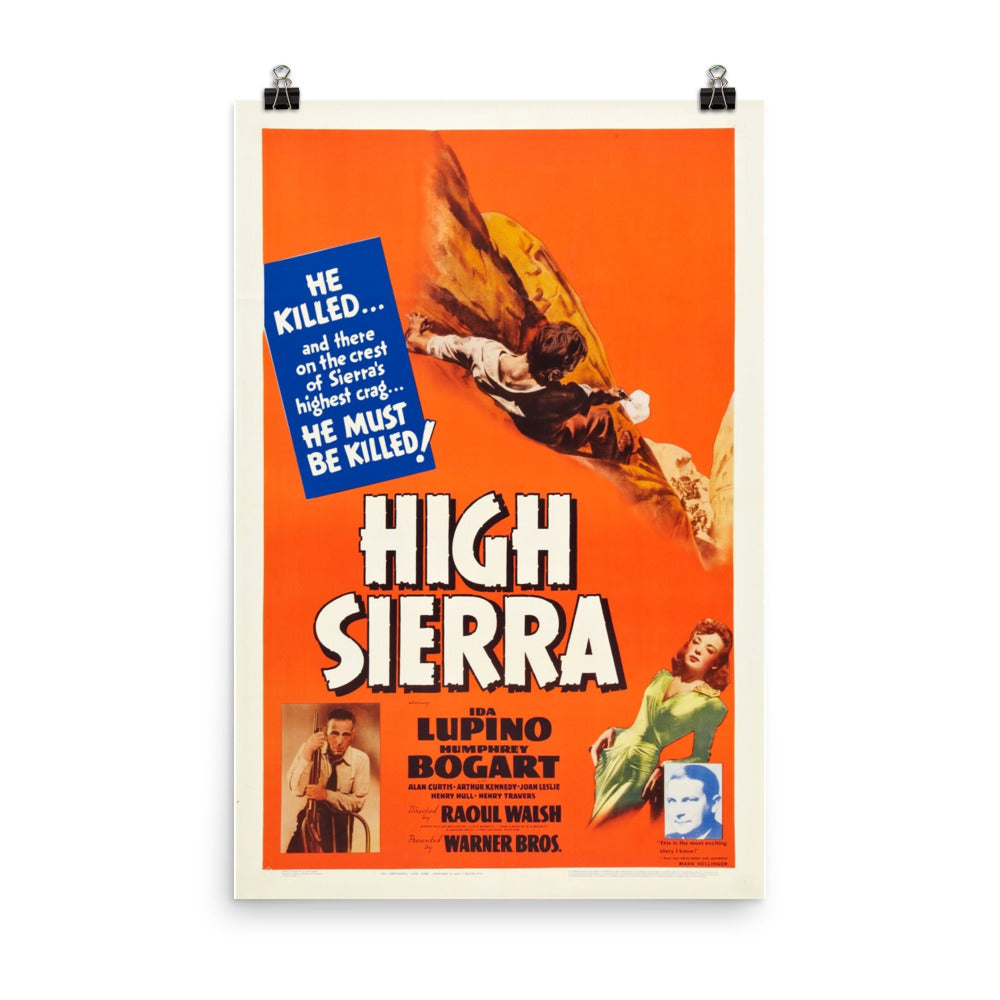 High Sierra (1941) Movie Poster, 12×18 inches