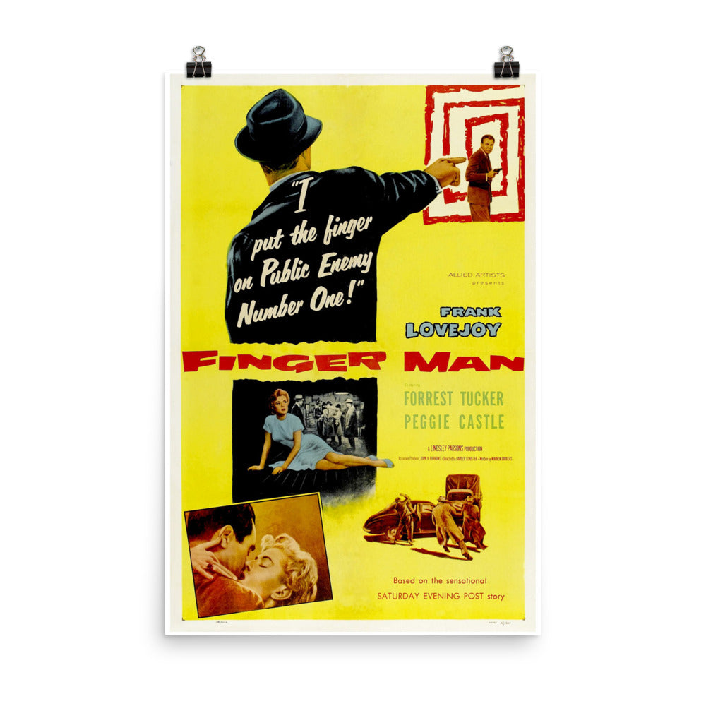 Finger Man (1955) Movie Poster, 12×18 inches