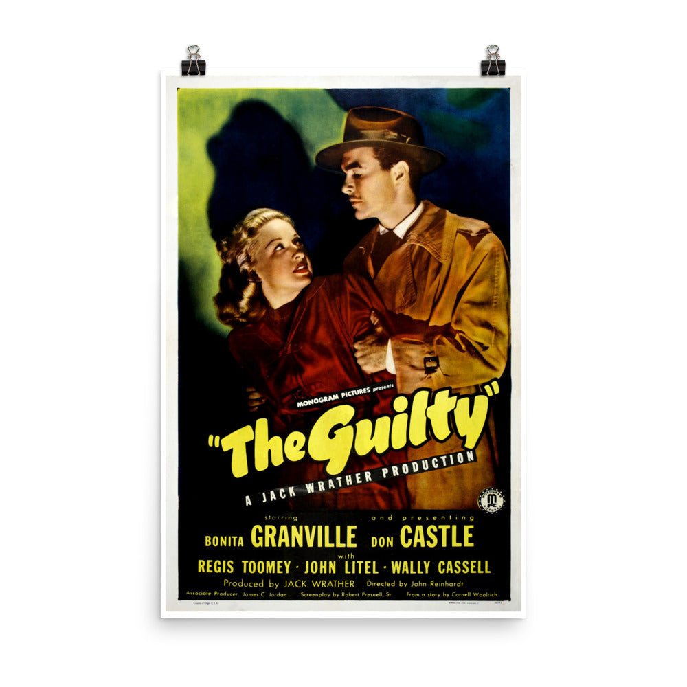 The Guilty (1947) Movie Poster, 12×18 inches