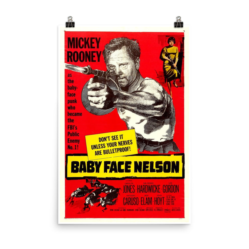 Baby Face Nelson (1957) Movie Poster, 12×18 inches